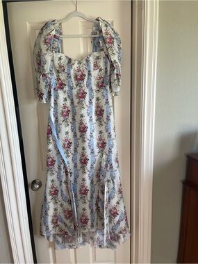 NWT Brock Collection Olya Taffeta Dress in Floral Stripe Sz 4